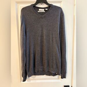 Calvin Klein Men’s Charcoal V-Neck Sweater